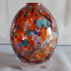Confetti Splatter Footed Hand Blown Glass Fruit Fly Catcher by Plow & Hearth